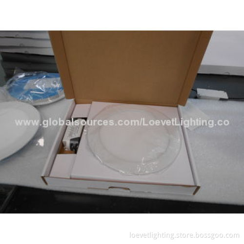LED round panel light with 85 lm/w, 3 years warranty, CE/RoHS/FCC approved